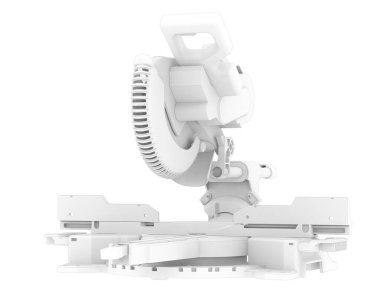 Mitre beyaz arka planda gördü. 3d görüntüleme - illüstrasyon
