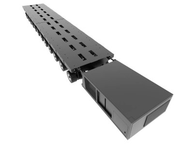 Mobil platform beyaz arkaplanda izole edildi. 