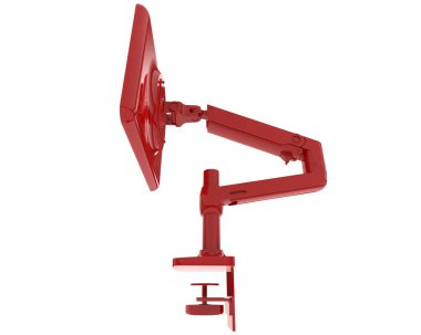 Kolu beyaz arkaplanda izole edilmiş bir monitör 