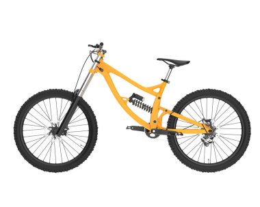 Dağ bisikleti beyaz arka planda izole edilmiş. 3d görüntüleme - illüstrasyon