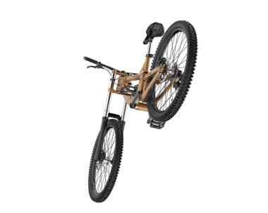 Dağ bisikleti beyaz arka planda izole edilmiş. 3d görüntüleme - illüstrasyon