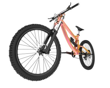 Dağ bisikleti beyaz arka planda izole edilmiş. 3d görüntüleme - illüstrasyon