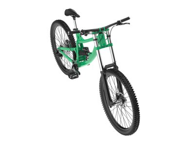 Dağ bisikleti beyaz arka planda izole edilmiş. 3d görüntüleme - illüstrasyon