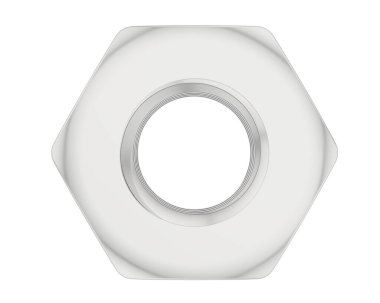 Metal ceviz beyaz arka planda izole edilmiş. 3d görüntüleme - illüstrasyon