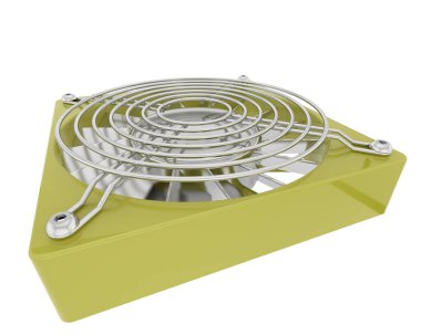 Beyaz arka plan üzerinde izole pc fanı