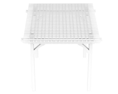 Pergola beyaz arka planda izole edildi. 3d görüntüleme - illüstrasyon