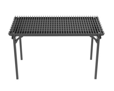 Pergola beyaz arka planda izole edildi. 3d görüntüleme - illüstrasyon