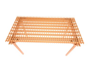 Pergola beyaz arka planda izole edildi. 3d görüntüleme - illüstrasyon