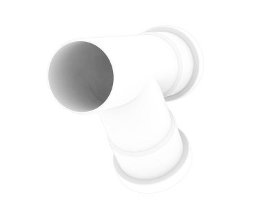 İnşaat boruları arka planda izole edilmiş. 3d görüntüleme - illüstrasyon