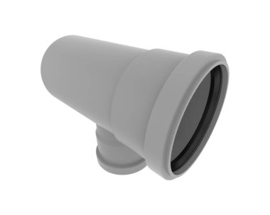 İnşaat boruları arka planda izole edilmiş. 3d görüntüleme - illüstrasyon