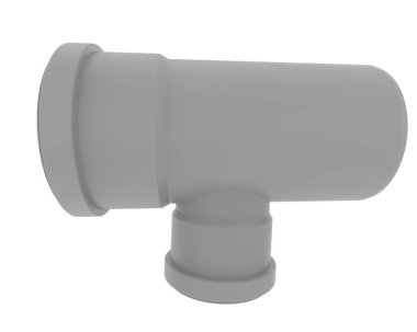 İnşaat boruları arka planda izole edilmiş. 3d görüntüleme - illüstrasyon