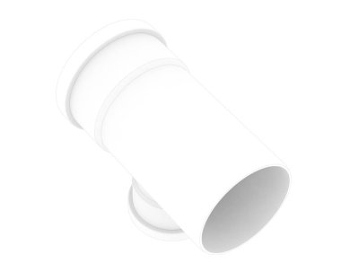 İnşaat boruları arka planda izole edilmiş. 3d görüntüleme - illüstrasyon