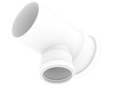 İnşaat boruları arka planda izole edilmiş. 3d görüntüleme - illüstrasyon