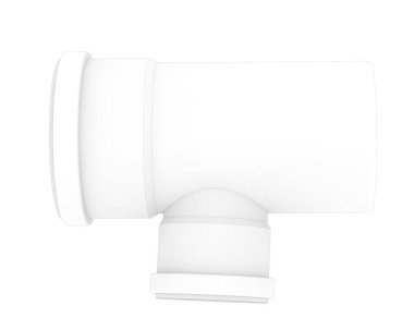 İnşaat boruları arka planda izole edilmiş. 3d görüntüleme - illüstrasyon