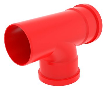 İnşaat boruları arka planda izole edilmiş. 3d görüntüleme - illüstrasyon