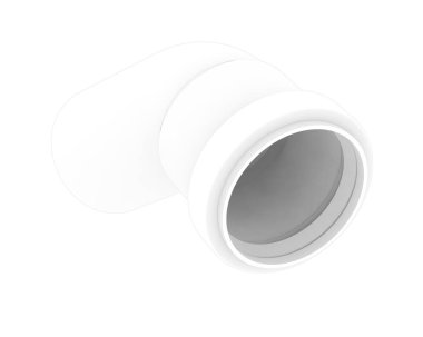 İnşaat boruları arka planda izole edilmiş. 3d görüntüleme - illüstrasyon