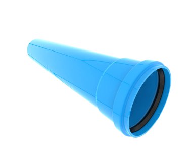 Beyaz arka plan üzerinde izole boru