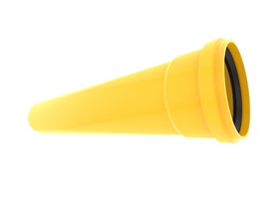 Beyaz arka plan üzerinde izole boru