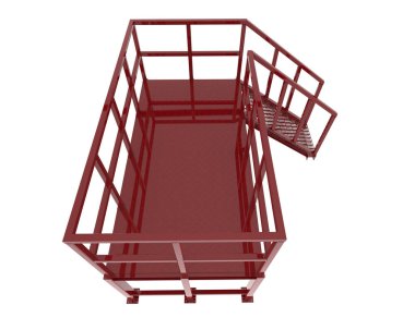 Sanayi platformu beyaz arka planda izole edilmiş. 3d görüntüleme - illüstrasyon