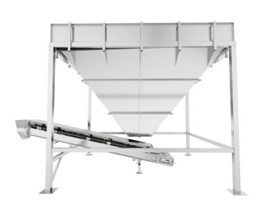 Kum bacası beyaz arka planda izole edilmiş. 3d görüntüleme - illüstrasyon