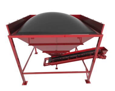 Kum bacası beyaz arka planda izole edilmiş. 3d görüntüleme - illüstrasyon