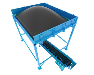 Kum bacası beyaz arka planda izole edilmiş. 3d görüntüleme - illüstrasyon