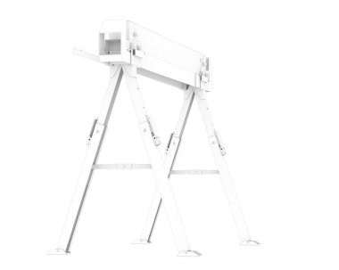 Testere atı beyaz arkaplanda izole edildi, 3d görüntüleme - illüstrasyon
