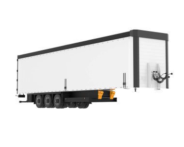 Buzlu karavan arka planda izole edilmiş. 3d görüntüleme - illüstrasyon 