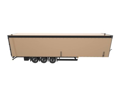 Buzlu karavan arka planda izole edilmiş. 3d görüntüleme - illüstrasyon 