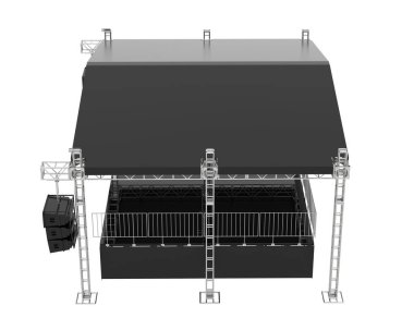 Sahne beyaz arka planda izole edildi. 3d görüntüleme - illüstrasyon