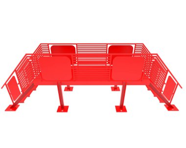 Arka planda izole edilmiş, 3D resimli merdivenler