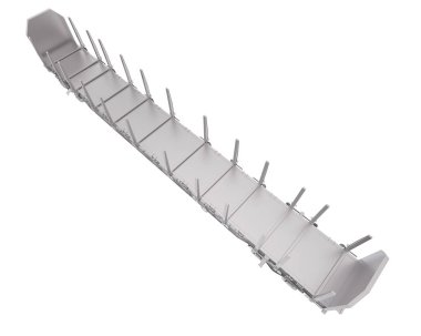 Kazık Vagonu beyaz arkaplanda izole edildi, 3d illüstrasyon  