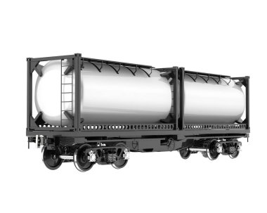 train tanker isolated on background. 3d rendering - illustration