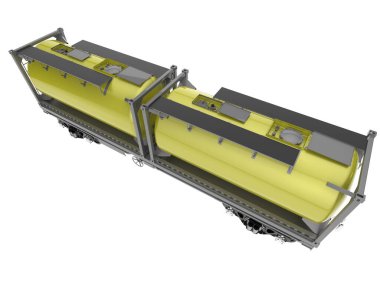 train tanker isolated on background. 3d rendering - illustration
