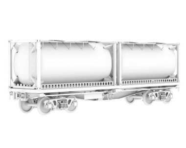 train tanker isolated on background. 3d rendering - illustration