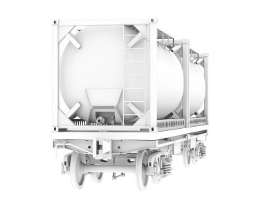 train tanker isolated on background. 3d rendering - illustration