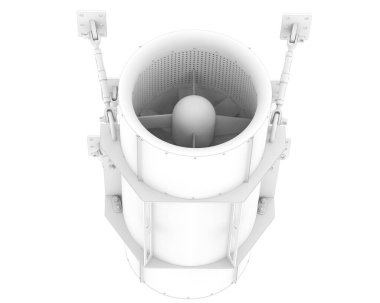 Beyaz arkaplanda fan 3d renk çizimi