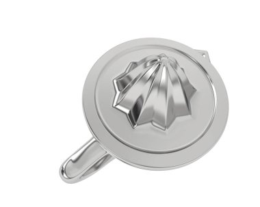 Beyaz arkaplanda plastik meyve sıkacağı