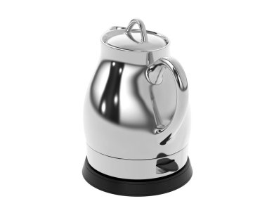 Beyaz arkaplanda elektrikli su ısıtıcısı