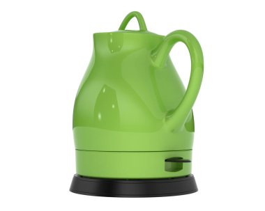 Beyaz arkaplanda elektrikli su ısıtıcısı