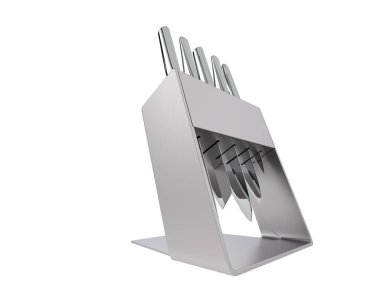 Beyaz arkaplanda izole edilmiş bıçaklar