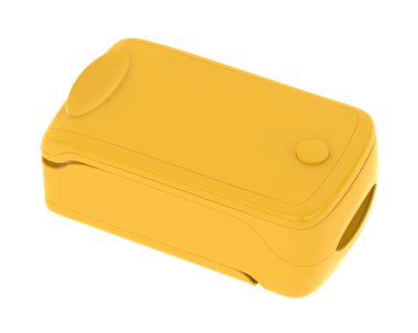 Tıbbi nabız ölçer beyaz arka planda izole edildi. 3d görüntüleme - illüstrasyon