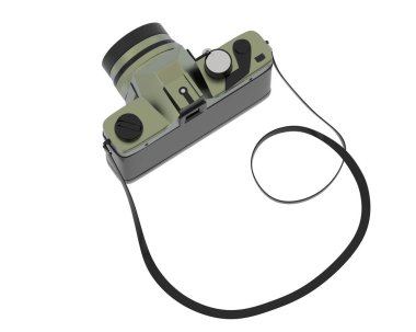 Fotoğraf makinesi beyaz arkaplan resimlerinde izole edildi