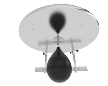 Kum torbası arka planda izole edilmiş. 3d görüntüleme - illüstrasyon