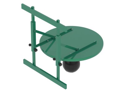 Kum torbası arka planda izole edilmiş. 3d görüntüleme - illüstrasyon