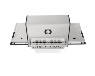 Barbekü ızgarası beyaz arkaplanda izole edilmiş. 3d görüntüleme - illüstrasyon