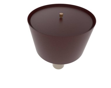 Yatak lambası beyaz arka planda izole edilmiş. 3d görüntüleme - illüstrasyon