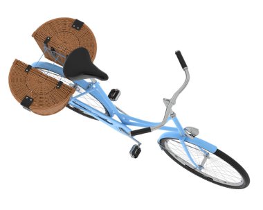 Sepetli klasik bayan bisikleti.