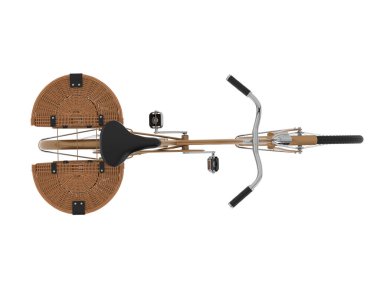 Sepetli klasik bayan bisikleti.