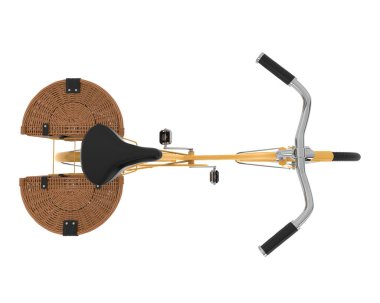 Sepetli klasik bayan bisikleti.